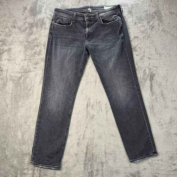 Rag & Bone Dre Low Rise Slim Boyfriend Jeans Womens 28 Fits 31W 27L‎ Denim Black - Picture 1 of 16